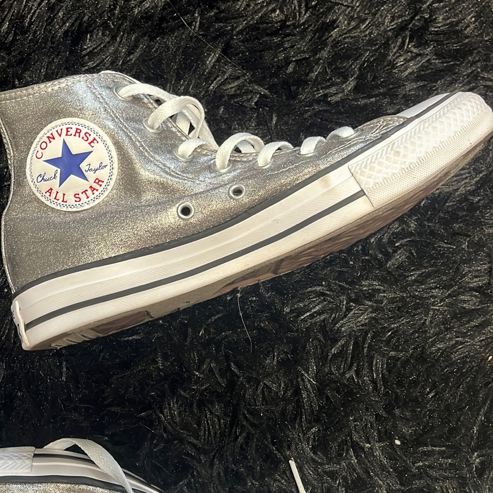 Gun metal high top converse